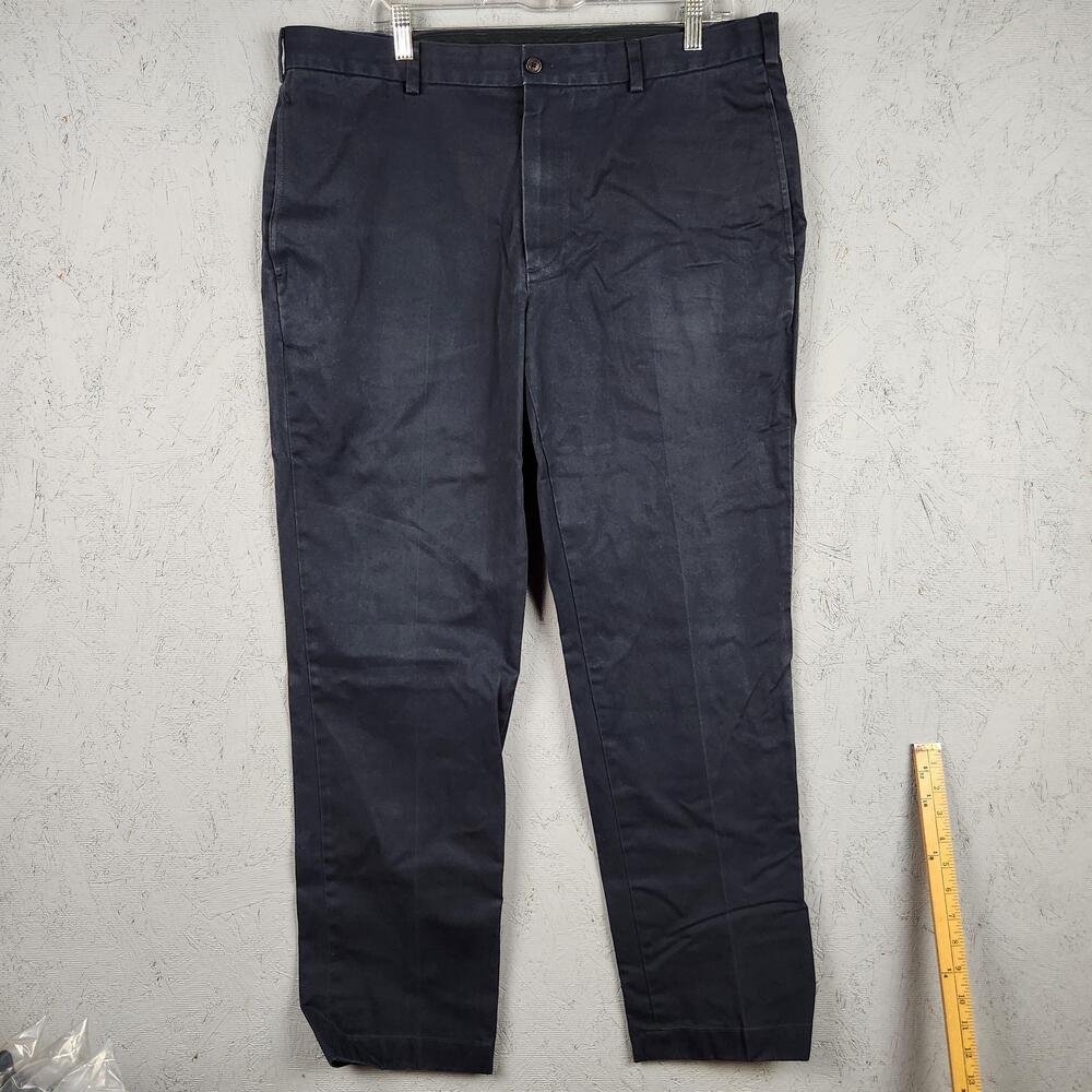 Brooks Brothers Advantage Chino Pants Mens 38x32 Navy Clark Cotton Casual Dress